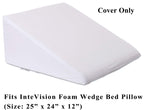 InteVision 400 Thread Count, 100% Egyptian Cotton Bed Wedge Pillowcase; Replacement Cover Designed to Fit The 12" (Height) Version of The Foam Wedge Bed Pillow (25" x 24" x 12")