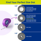 Glue Dots, Poster Dots Dot N' Go Dispenser, Removable, Double-Sided, 3/8", .38 Inch, 1200 Dots, DIY Craft Glue Tape, Sticky Adhesive Glue Points, Liquid Glue Alternative, Clear, 6 Pack