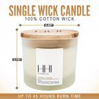 Vanilla Candle | Vanilla Musk Scented Soy Candle | A Blend of Vanilla, Cinnamon, Amber & Hint of Musk | Large Eight Ounce Single Wick Candle | Long Burn time | HHI Candles