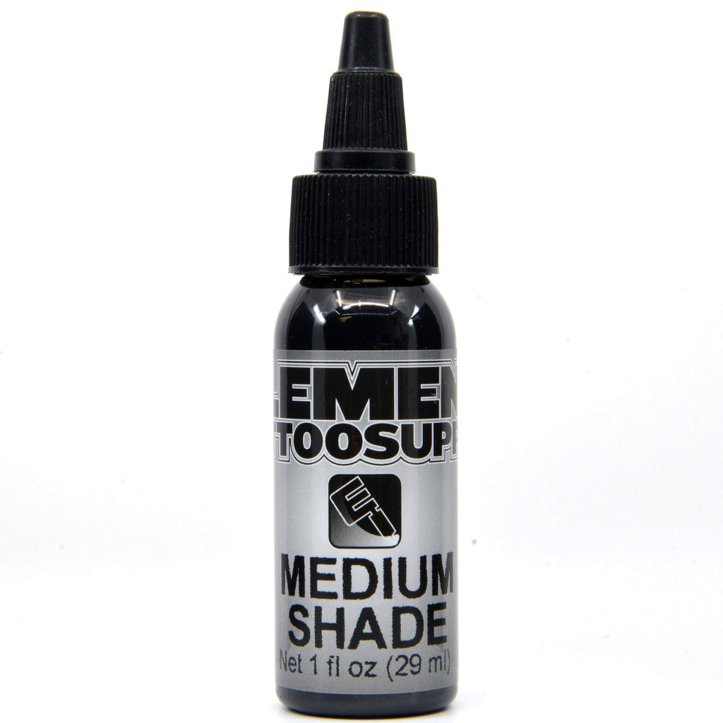 Element Tattoo Supply - Shading 3 Stage Grey Wash - Black and White Tattoo Ink - Light - Medium - Dark - Shades (5) 1oz Bottles