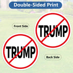 Probsin Anti Trump Yard Sign with Metal Stakes Double Sided 14" x 14" No Trump Here Signs Outdoor Decorations for Indoor Outdoor Lawn, Garden, Window, Party Supplies
