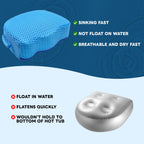 Luxury Extra Thick Weighted Hot Tub Booster Seat for Adults, Premium 3D Air Mesh Spa Cushion, Non-Slip Micro Dot Base, Quick-Dry Heavy-Duty Spa Seat Riser for Indoor & Outdoor Use