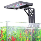 SEAOURA Clip On Aquarium Light for Plants-24/7 Cycle Fish Tank Light with Timer, Full Spectrum+7 Colors Mode, Auto On/Off, Adjustable Brightness and Height, 12W (7inch for 7-12 inch Tank)