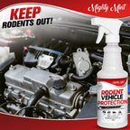Mighty Mint Peppermint Oil Rodent Repellent Spray for Vehicles – Natural Mouse & Rat Control for Car Engines, RVs, Trucks & Boats – Plant-Based, Extra-Strong Formula – 16 oz (Pack of 2)