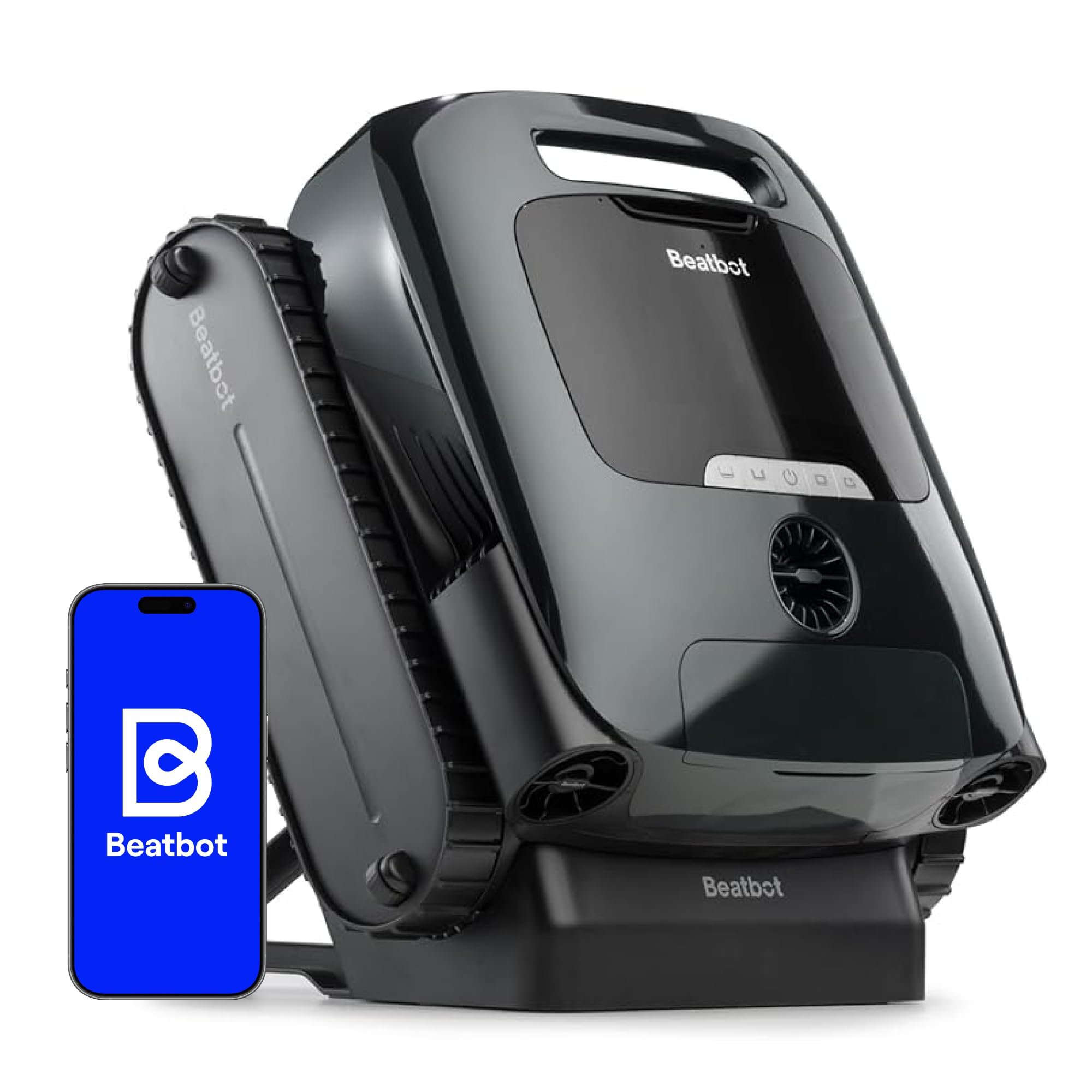Beatbot AquaSense 2 Pro Cordless Robotic Pool Cleaner, Unmatched 5-in-1 Cleaning, Surface Parking, Skimmer with APP Control, Water Clarification, for Pools up to 3,875 Sq.ft – Obsidian