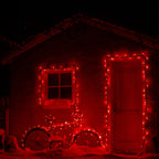 HOME LIGHTING 66ft Christmas Decorative Mini Lights, 200 LED Green Wire Fairy Starry String Lights Plug in, 8 Lighting Modes, Waterproof for Indoor Outdoor Xmas Tree Wedding Party Decoration (Red)