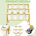VGMiu Flower Display Stand with 12 Buckets, Flower Cart 3 Layers Gold Metal Flower Bar Stand with Wheels, Moving Florist Bouquet Shelf for Weddings Florist Indoor Outdoor Patio Garden Living Room