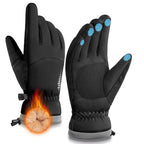 Winter Waterproof Warm Gloves Women Men with Touchscreen Fingers, Ski Snow Windproof for Cold Weather Thermal, for Running Hiking Driving Cycling Outdoor Sports Daily Work