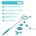 Intex 28003E Deluxe Above Ground Pool Maintenance Kit for Minimum 800 GPH Flow Rates with Vacuum, 110" Pole, Wall Brush and 24' Hose (Color May Vary)