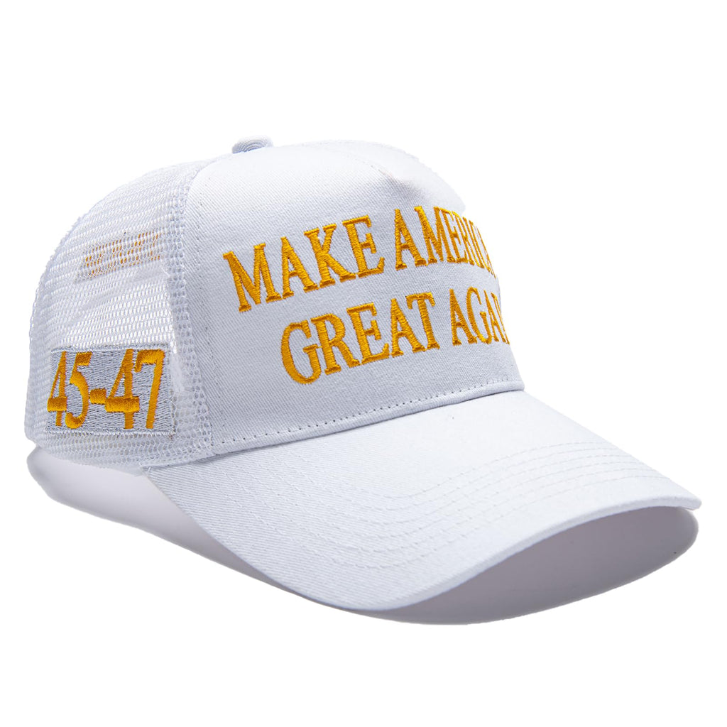 ZKSHDIW Trump 2024 45-47 Hat MAGA Hat Trump Merchandise Make America Great Again Slogan with USA Flag Adjustable Baseball Cap Mesh-Back Cap