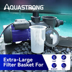 Aquastrong In/Above Ground Pool Pump High Flow Self Primming Swimming Pool Pump,Satin Black