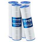 Swimara Pool Filter Cartridge, Essential Series, Replacement for PCC105 R173576 178584 817-0106, Compatible with Pentair Clean & Clear Plus 420 Waterway 425, Cylindrical Fabric, 420 Sq. Ft. 4-PK