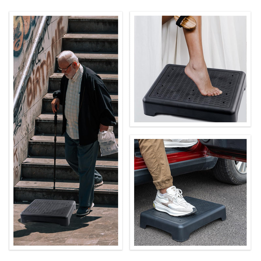 wefaner Mobility Step Stool for Adults Half Seps for Stairs for Seniors,Platform Step Safety Step Non-Slip Indoor and Outdoor