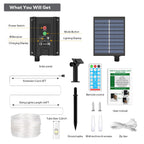 ICRGB Solar Halloween Lights, 66FT 200 LED Outdoor Solar Rope Lights, IP67 Waterproof Solar Lights, 8 Modes Christmas Lights, Solar String Lights for Outside, Halloween Tree Pathway Autumn Decorative