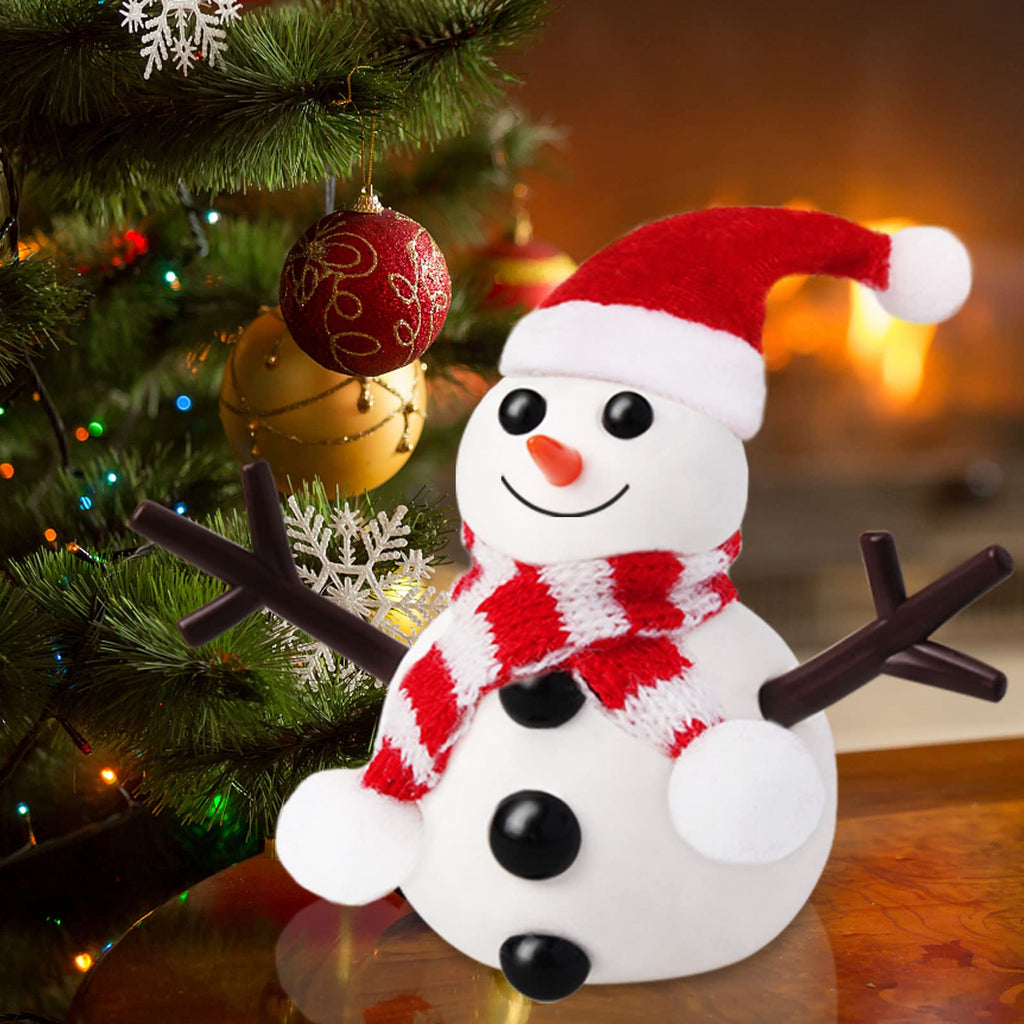 BANBBUR 9Pack Build a Snowman Kit Snowman Crafts for Kids,Modeling Clay Snowman DIY Kit, Christmas Stocking Stuffers for Kids,Christmas Crafts Xmas Gift