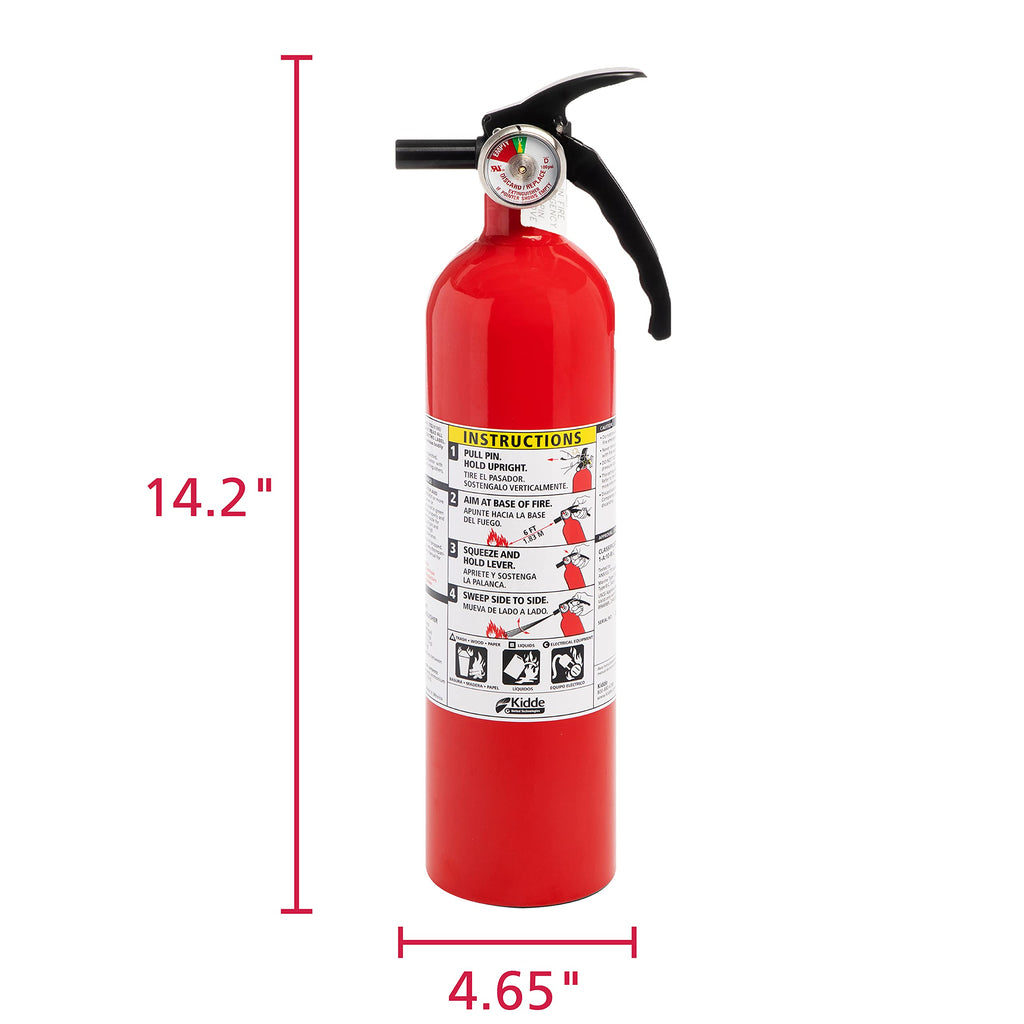 Kidde Fire Extinguisher for Home, 1-A:10-B:C, Dry Chemical Extinguisher, Red, Mounting Bracket Included, 6 Pack