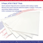 KUSMOO 5 Pack Lipo Foam Pads for Post Surgery Ab Board Liposuction Surgery Flattening Abdominal Compression Garments Lipo Foam Sheets 8" x 11"