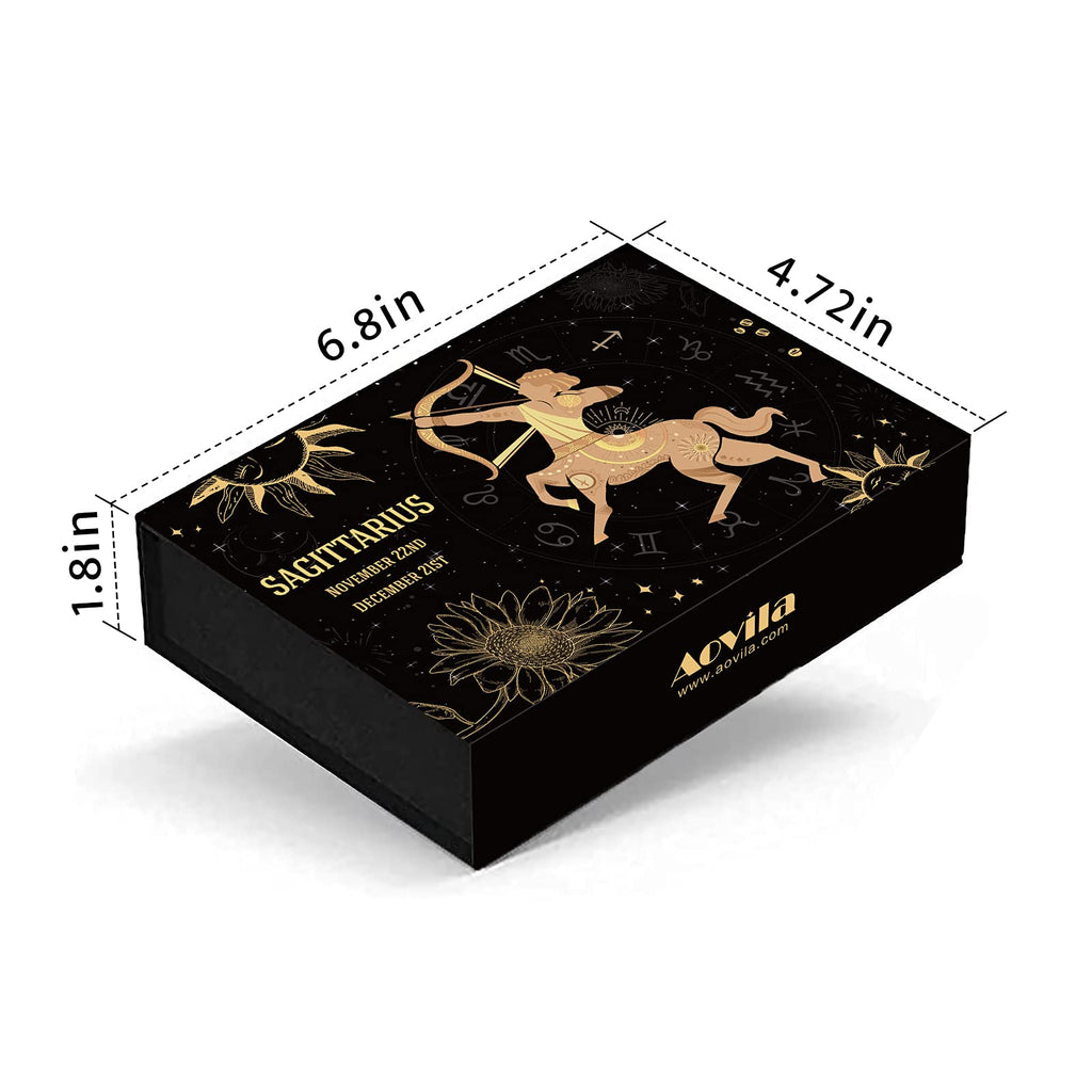 Sagittarius Crystals Gift Set, Zodiac Signs Healing Crystals Birthstones with Horoscope Box Set Sagittarius Astrology Crystals Healing Stones Gifts