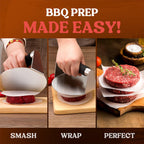 Smash Burger Press, Hamburger Smasher Tool for Griddle, Stainless Steel Ham Patty Press with Anti-Scald Handle, 5.5" Non Stick Grill Press for Smashburger, Bacon, Ground Beef, Meat, Sausage