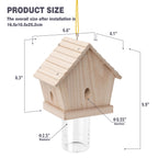 GRTRE 1 Pack Wood Carpenter Bee Trap for Outside - Best Bee Trap - Wood Boring Bee Trap- Nature Chalet Style Carpenter Bee Traps Outdoor Hanging - Insect Traps Removes Carpenter bee