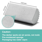 4 Pack Damp Dusting Sponge Duster, Grey Dust Cleaning Sponge, Reusable Household Cleaning Sponge Tool for Blinds, floorboards, Fan Blades, Vents, Glass, Railings, Mirrors