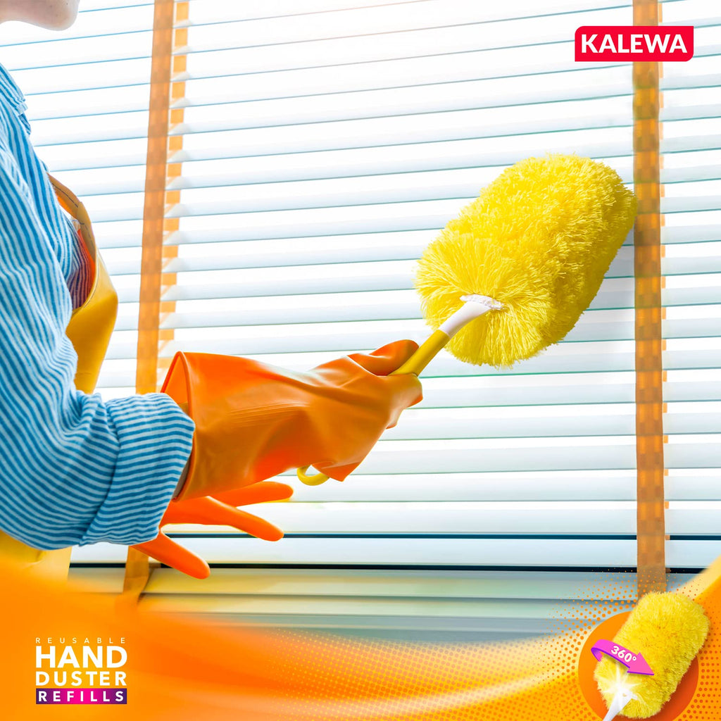 Kalewa Reusable Duster Refills for Swiffer Duster (4 Pack), 360 Heavy Duty Duster Refills (Handle is Not Included)