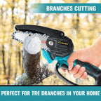 Saker Mini Chainsaw,Portable Electric Chainsaw Cordless,Small Handheld Chain Saw Pruning Shears Chainsaw for Tree Branches,Courtyard and Garden(SAKER Mini Chainsaw + 2 Batteries)