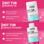Bio Ouster Hot Tub Water Balancing Kit – Spa pH Up, pH Down, Alkalinity Increaser, Calcium Hardness Increaser & Test Strips – Spa Chemicals Starter Kit for Inflatable & Acrylic Hot Tubs – Made in USA