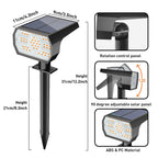 NYMPHY Solar Lights Outdoor Waterproof IP68, 56 LED 3 Lighting Modes Solar Powered Garden Yard Spot Solar Lights for Christmas Outside Landscape- 6 Pack (Warm White)