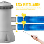 Pool Hose for Above Ground Pools, 3 PACK 1.25" Pool Filter Hoses Accessory Pool Pump Replacement 41 Inch Long with Clamps