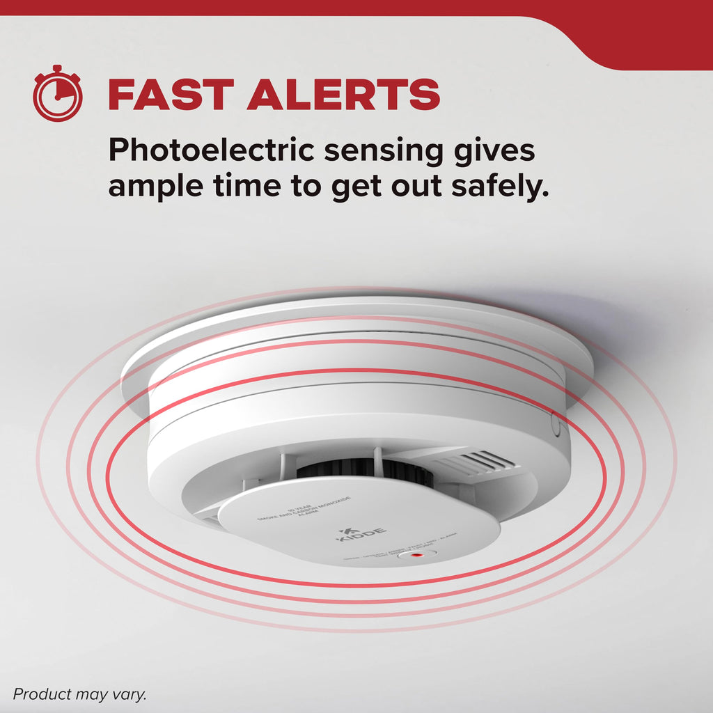Kidde Hardwired Smoke Detector, AA Battery Backup, Interconnectable, LED Warning Light Indicators