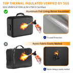 DocSafe 5200°F Document Organizer with Lock,Upgraded Heat Insulated Fireproof＆Waterproof Box 8 Layers File Organizer,Portable Home Travel Safe Storage for Important Documents, Files and More