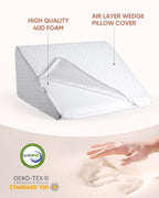Forias Memory Foam Leg Wedge Pillow – 8" Triangle Design for Relaxed Sleeping Comfort