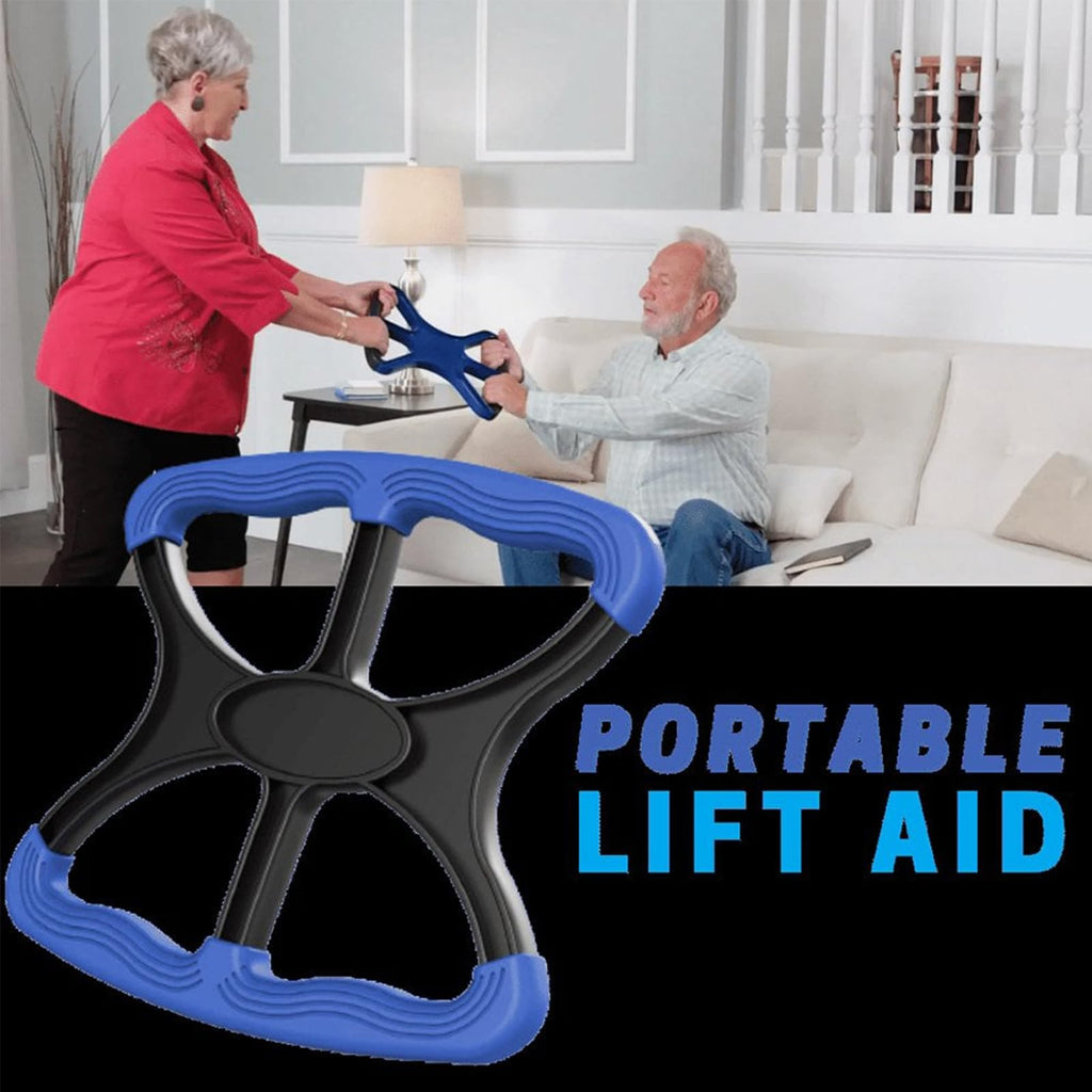 kdlgjdv Great Lift Aid, Lift Aids to Help Seniors Stand Up, Lift Anyone from Seated to Standing with Ease, Portable Lift Assists Standing Aid-Handicap Bar, Portable Lift Aid for Seniors (Blue*1)