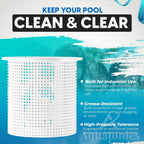 Replacement R38013A and R38013B Admiral Skimmer Basket and Weir Compatible with Pentair Floating Weir, Aladdin B-37, 850001-S-10 | Heavy Duty Plastic Skimmer Basket Fits for Clean Swimming Pool Water