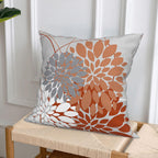 Drmstow Orange Pillow Covers 18x18 Inch Dahlia Fall Throw Pillow Covers Farmhouse Outdoor Home Decorative Pillow Cushion Cases for Sofa Bed Living Room, Set of 2