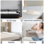 Bed Wedge Pillow Headboard, Ultra Soft Wedge Gap for King Size Bed, Memory Foam Bed Crack Pillow with Washable Cover, 76" x 10" x 6"