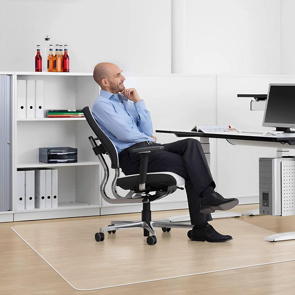 Naturei Office Chair Mat for Hard Floors, 46” x 72” Large Floor Protector Mats, Easy Rolling Desk Chair Mat for Hardwood, Clear, Easy to Clean (Rectangle)