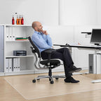 Naturei Office Chair Mat for Hard Floors, 46” x 72” Large Floor Protector Mats, Easy Rolling Desk Chair Mat for Hardwood, Clear, Easy to Clean (Rectangle)