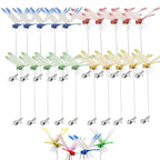 20 Pcs Dragonfly Clips for Bugs Repellent, 3D Artificial Dragonfly Hat Clips Garden Decor, Garden Bird and Fly Scare Devices for Indoor Outdoor