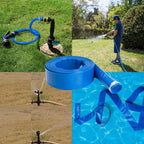 NUDAOS 2" x100 FT, Pool Backwash Hose, Heavy-Duty PVC Hose, Lay Flat Discharge Hose, Weatherproof Burst Resistant for Water Transfer, Sump Pump, Pool Filter, Pool Drain，with 2 Clamps