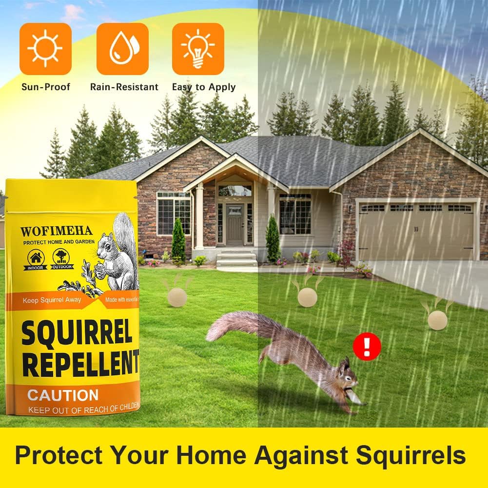 ANEWNICE Squirrel Repellent Outdoor, Extra-Strength Mouse Repellent, Peppermint Pest and Rodent Repellent, Mice Repellent,Chipmunk Repellent, Keep Squirrels Out of Garden, 8P