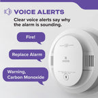 Kidde Hardwired Smoke & Carbon Monoxide Detector, 10-Year Battery Backup, Voice Alerts, Interconnectable LED Warning Light Indicators, 4 Pack