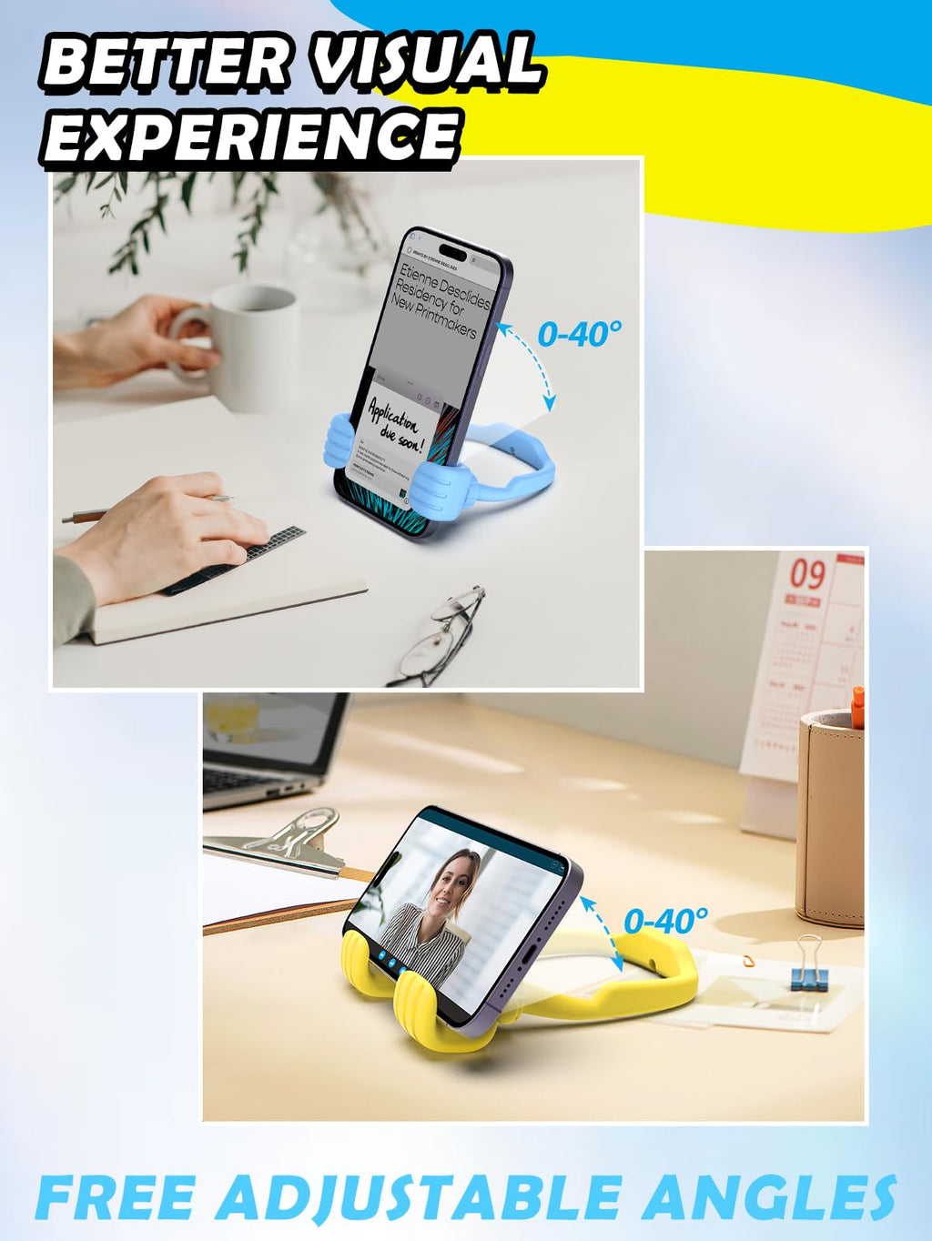 Stocking Stuffers for Teens Girls Boys Kids: Gifts for Men Women Thumbs Up Lazy Cellphone Holder for Desk Funny Christmas Ideas Gifts for Adults Teenager Mom Husband Friends Stuff Who Have Everything