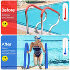 Pool Handrail Cover, 6 Feet Swimming Pool Hand Railing Covers with Zipper Non Slip Anti-Scald Safety Rail Grip Handles Sleeve for Swimming Pools Inground Ladder Hand Rail Grips-Blue