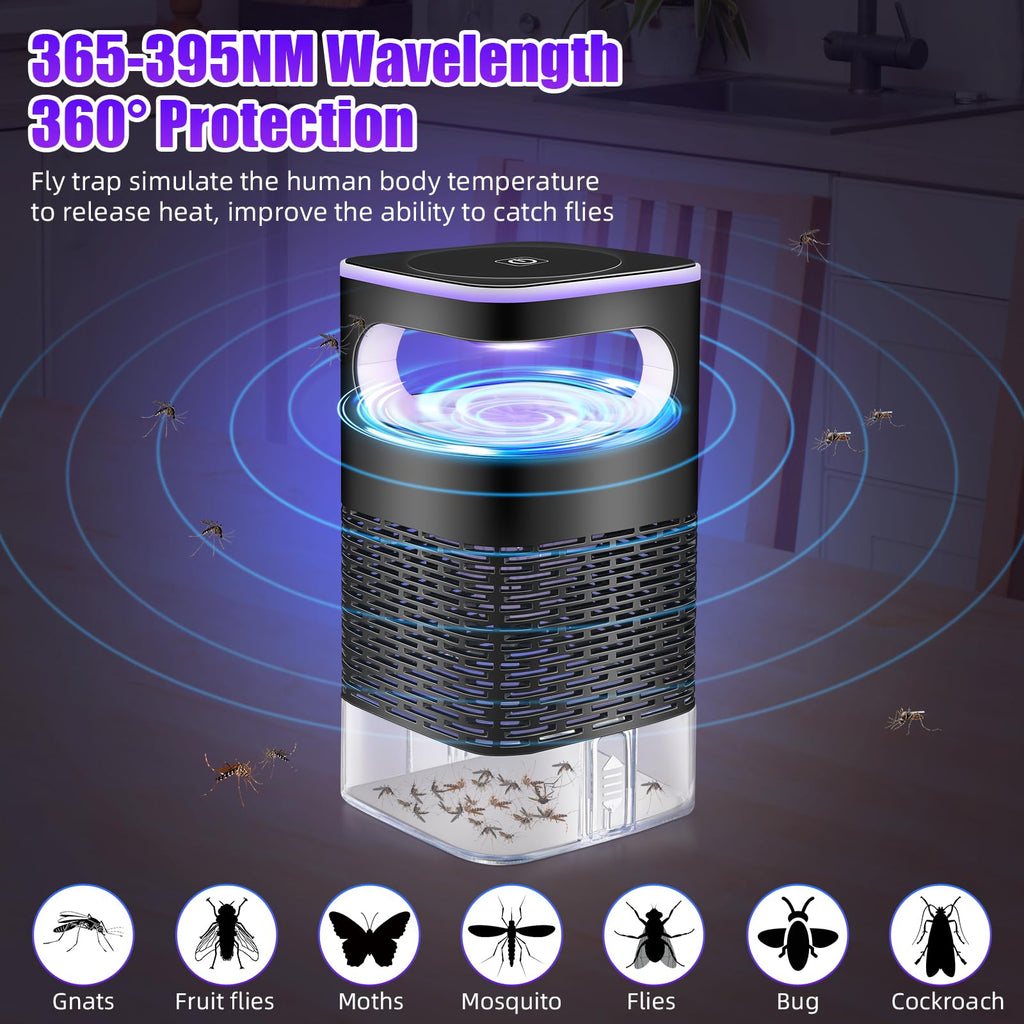 2024 Newly Bug Zapper Indoor,Fly Traps Indoor for Home,Mosquito Zapper Indoor Mosquito Killer,UV Bug Light Trap Mosquito Trap with Auto Suction to Catch Bug Mosquito Moths Gnats for Indoor Outdoor