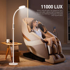 FBBJFF Light Therapy Lamp 11000 Lux, LED UV-Free Sunlight Lamp,Full Spectrum Happy Therapy Lamp with 10 Adjustable Brightness Levels, 2 in 1 Retractable Floor Light Therapy Lamp