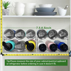 Spaclear 2 Pack Water Bottle Organizer, Stackable Kitchen Pantry Storage Shelf, Plastic Water Bottle Holder for Cabinet and Fridge Organization
