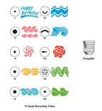 Ateco Disposable Decorating Bags, 18-Inch, Pack of 100 & 14-Piece Cake Decorating Set,Silver