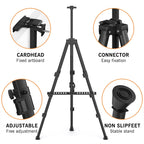 Art Painting Tripod Easel Stand - Portable Adjustable Display Artist Metal Easel with 1 Bag for Tabletop/Floor Painting, Height from 17 to 66 inches, Sturdy for Drawing, Displaying - Black